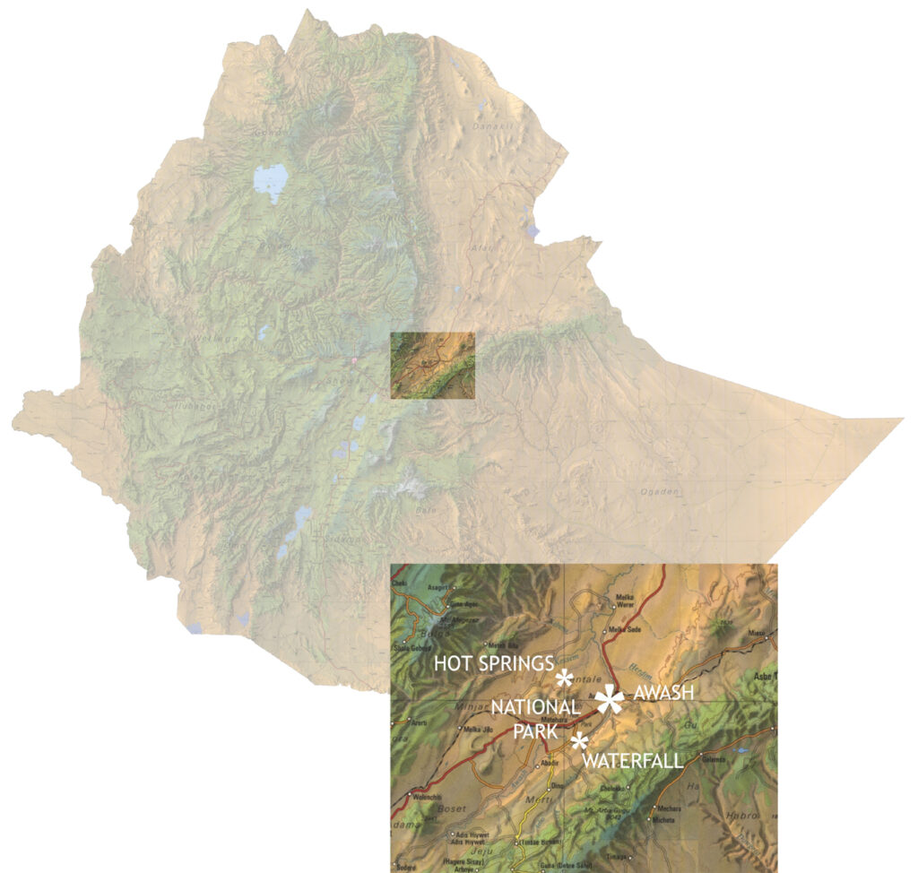 Awash National Park: A Must-See Destination in Ethiopia 2 Awash Nationala Park Map